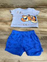 Disney Baby 2pc Tigger Shirt & Short Set Blue sz 0-3m