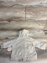 NEW First Impressions Plush Button Up Hoodie Beige sz 3-6m
