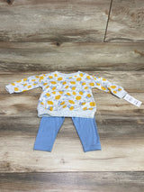 NEW Just One You 2pc Lemon Print Sweatshirt & Leggings Grey sz 12m