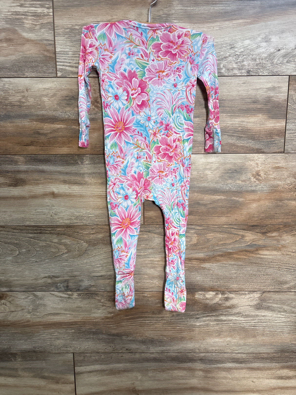 Posh P. Floral Footie Pink sz 12-18m