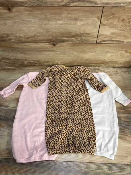 Hudson Baby 3pk Gowns Pink sz 0-6m - Me n Mommy To Be
