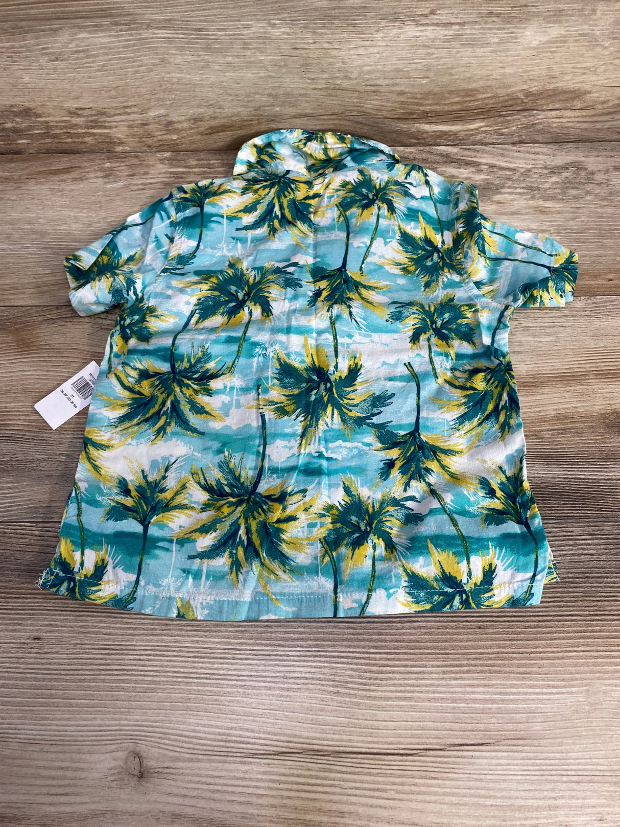 NEW Old Navy Tropical Button-Up Shirt Blue sz 3T