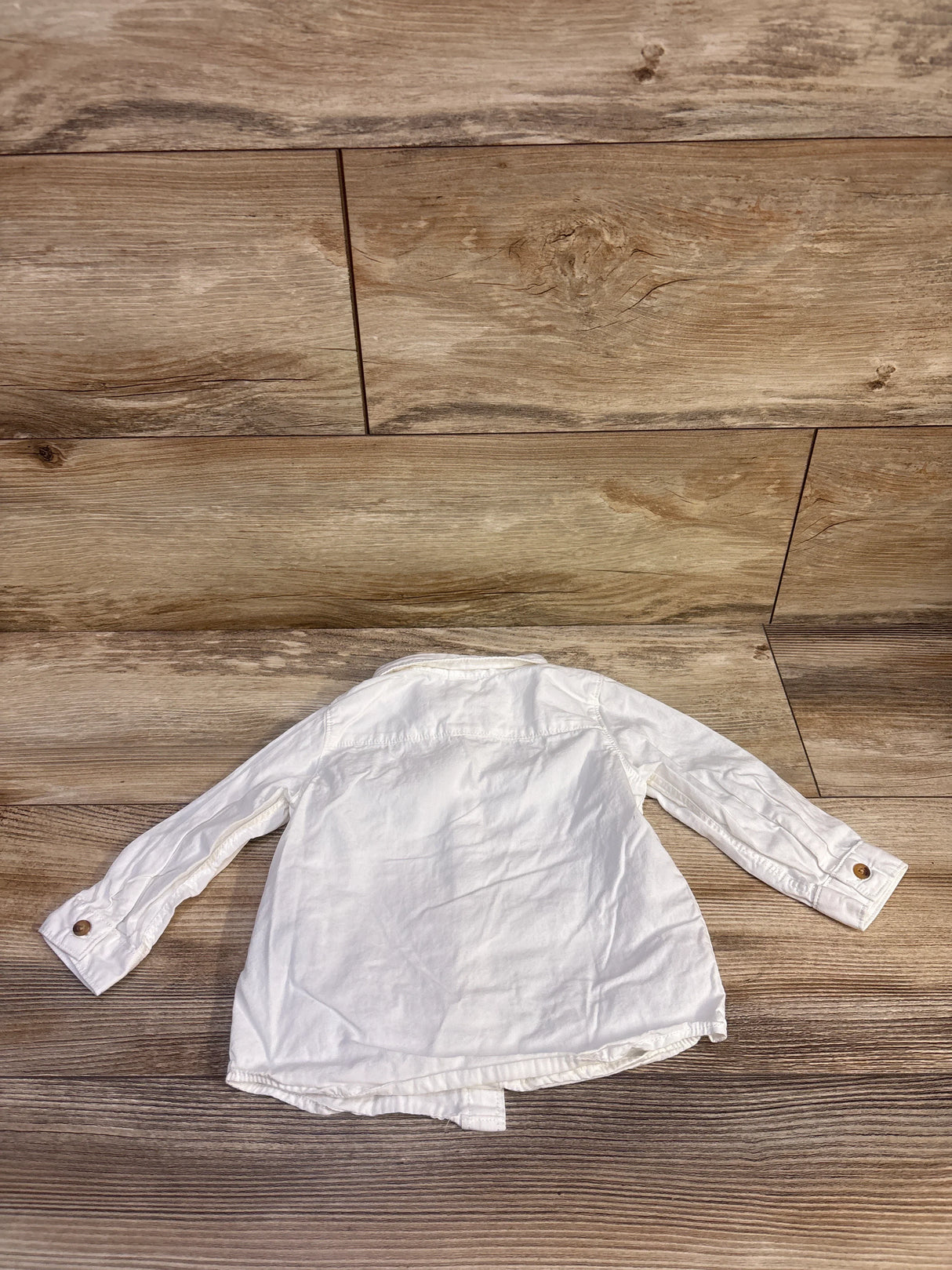 H&M Button-Down Long Sleeve Shirt White sz 9m