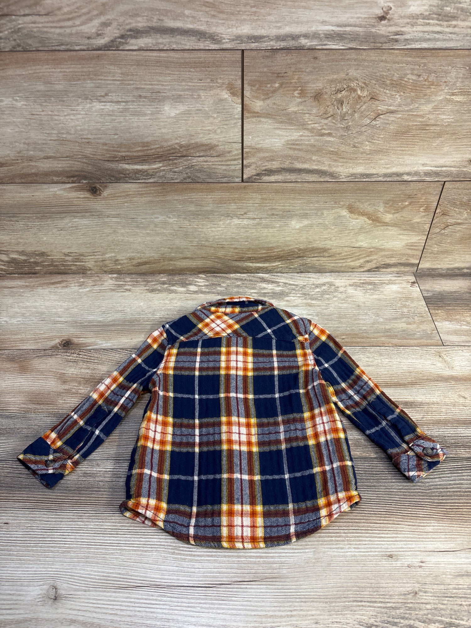 Dip Plaid Button-Up Flannel Navy sz 12-18m