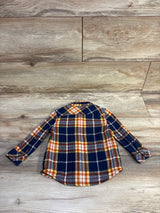 Dip Plaid Button-Up Flannel Navy sz 12-18m