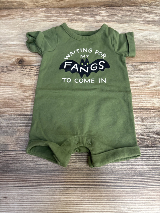 Cat & Jack Waiting For My Fangs Romper Green sz Newborn - Me n Mommy To Be