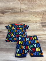 Old Navy 2pc Alphabet Pajama Set Navy sz 18-24m