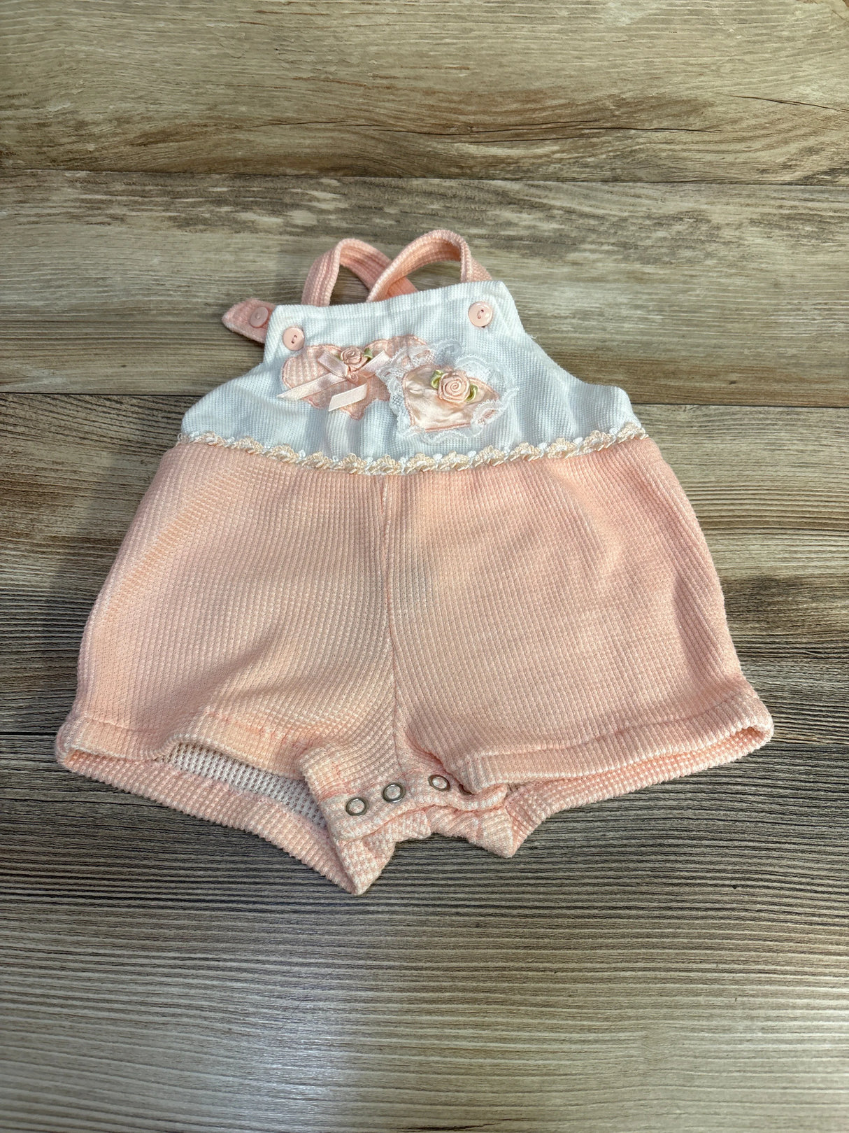 Sleeveless Romper White/Pink sz 3-6m