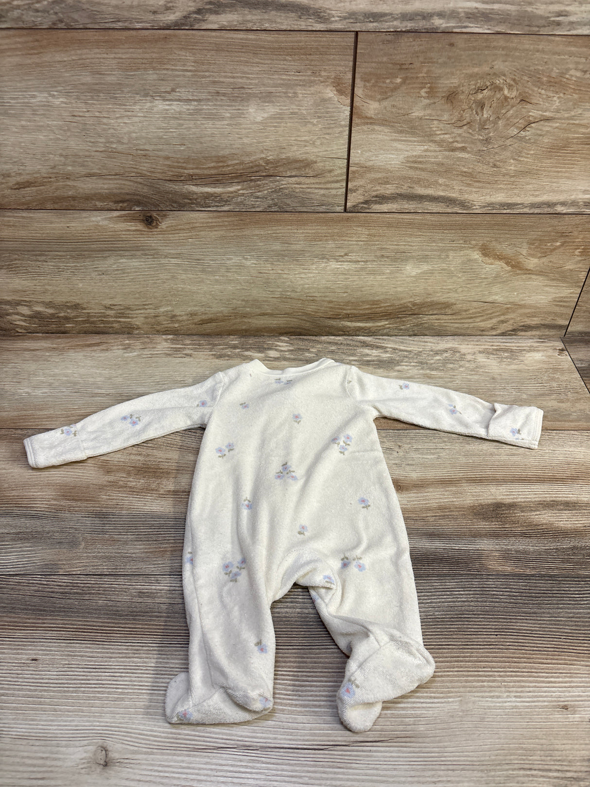Carter's Terry Cloth Sleeper Cream sz Newborn