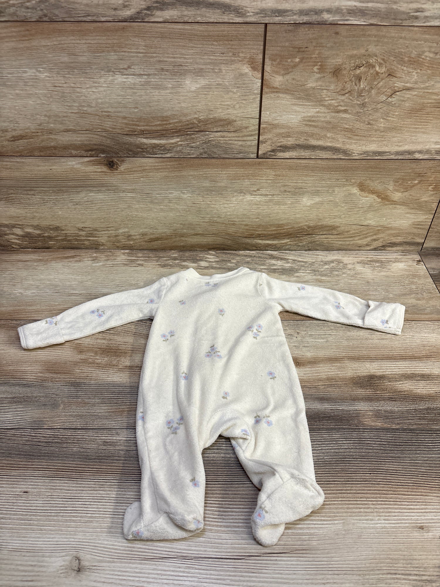 Carter's Terry Cloth Sleeper Cream sz Newborn