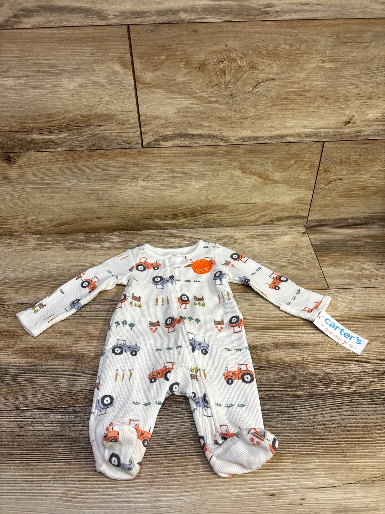 NEW Just One You Waffle Knit Sleeper White sz Newborn