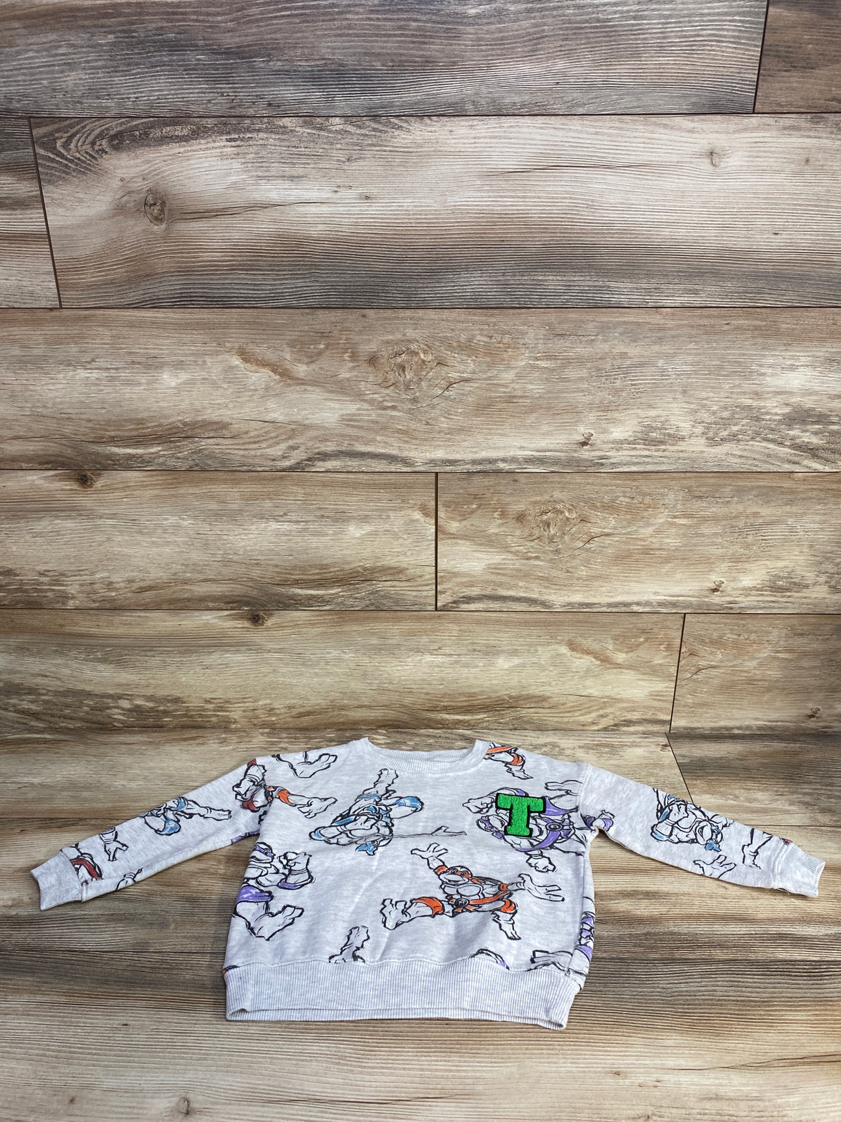 Nickelodeon TMNT Pull Over Sweater Grey sz 5T