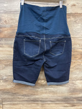 YMI Maternity Full Panel Denim Shorts Blue sz XL