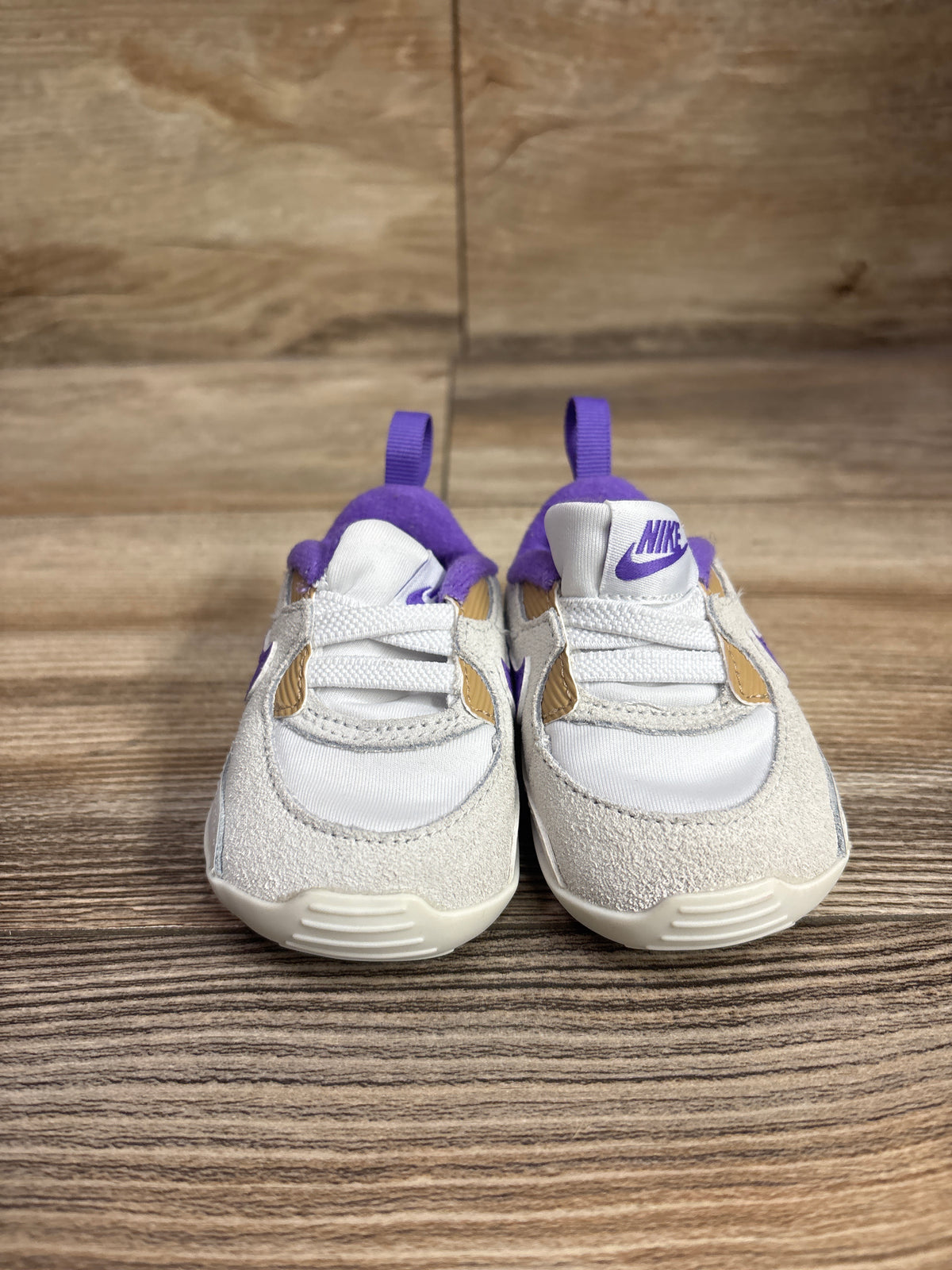 Nike Air Max 90 CB "White Action Grape' Crib Sneakers sz 2c