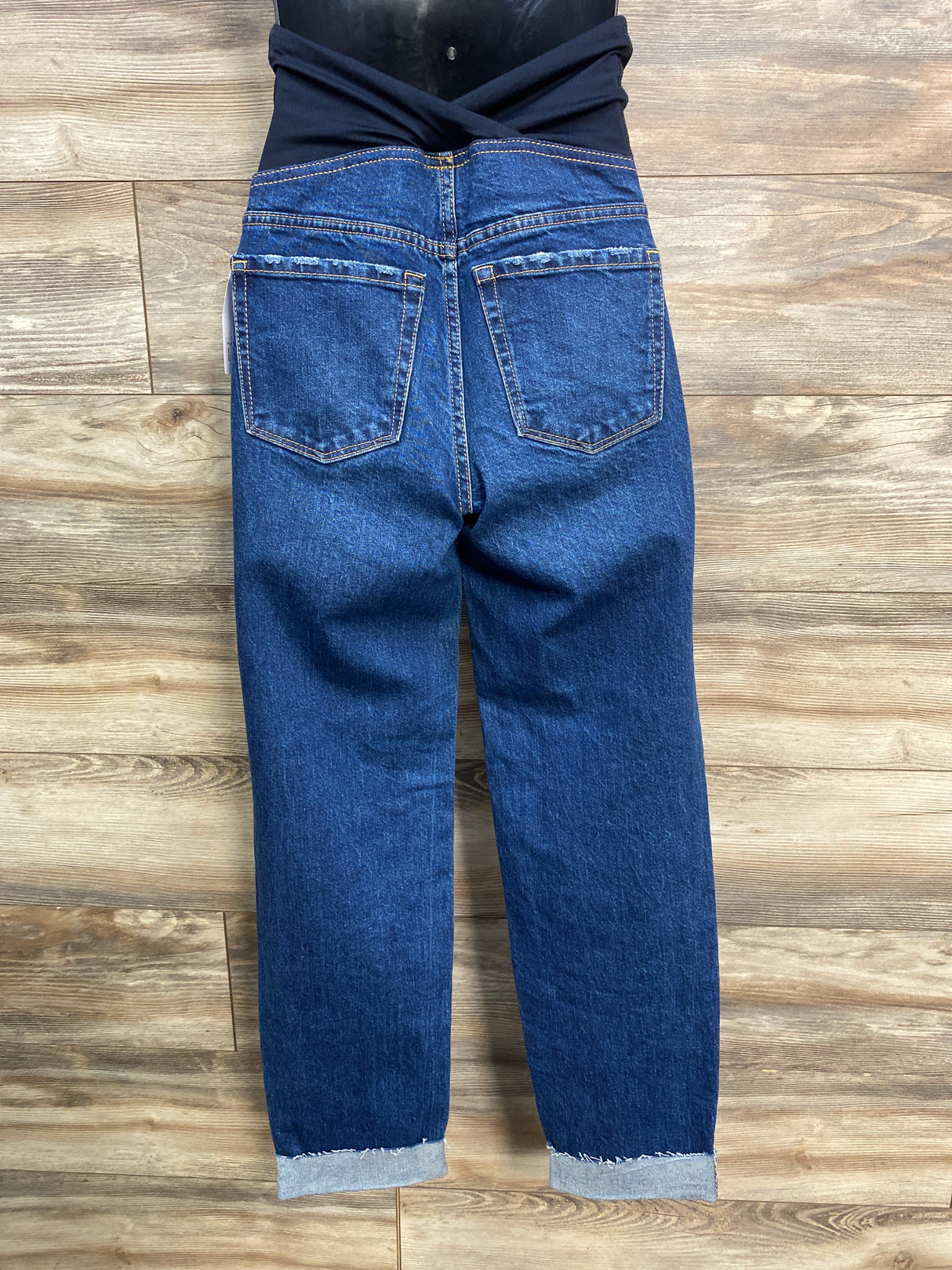 NEW Over Belly High-Rise 90's Straight Maternity Jeans Blue sz 0/XS