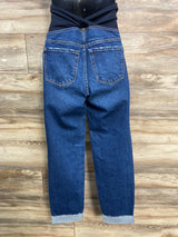 NEW Over Belly High-Rise 90's Straight Maternity Jeans Blue sz 0/XS