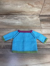 Handmade Sweater Cardigan Light Blue sz Newborn