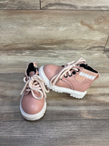 Lace-Up Sweater Ankle Boots Pink sz 6/7c