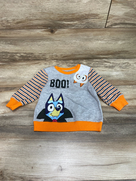 Bluey Boo! Shirt Grey/Orange Sz 18m - Me n Mommy To Be