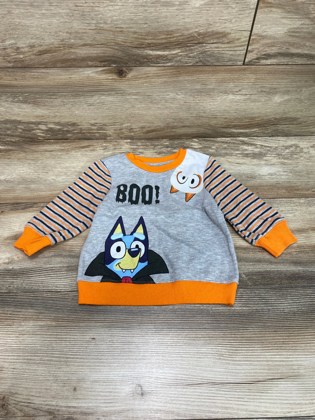 Bluey Boo! Shirt Grey/Orange Sz 18m - Me n Mommy To Be