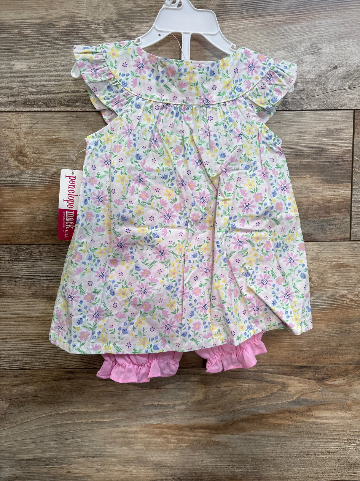 NEW Penelope Mack 2pc Button-Up Dress & Shorts Set White sz 24m