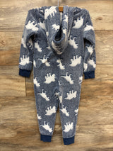Stitch + Stone Faux Fur Hooded Coverall Blue sz 3T