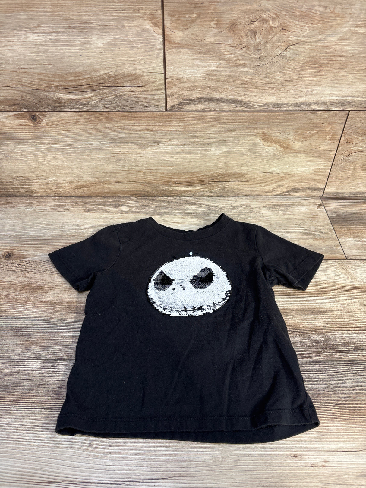 Disney Store The Nightmare Before Christmas Sequin Shirt Black sz 5/6T