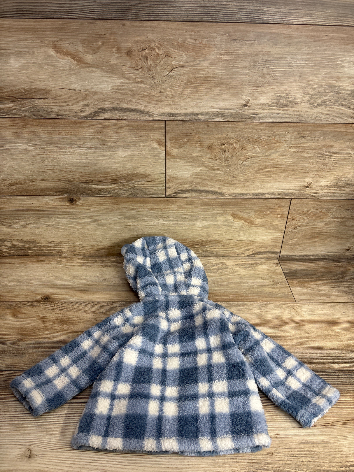 Carter's Plaid Sherpa Lined Jacket Blue sz 18m