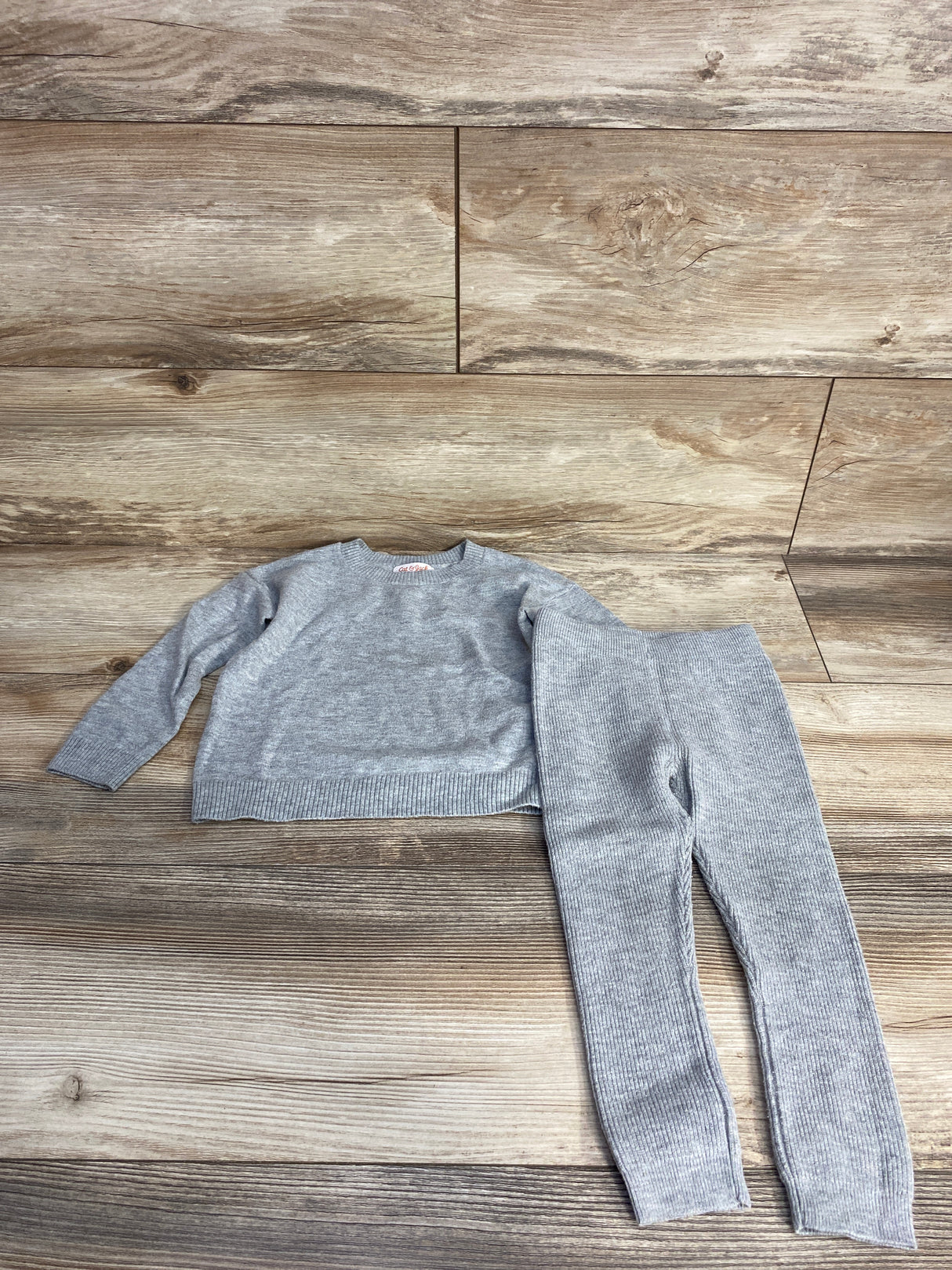 Cat & Jack 2pc Pull Over Sweater & Leggings Set Grey sz 2T