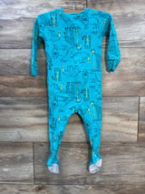 Simple Joys Animal Print Sleeper Blue sz 12m - Me n Mommy To Be