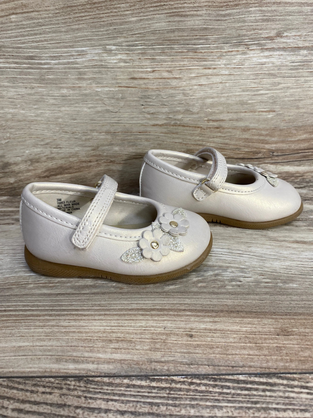 Rachel Shoes Fleur Mary Jane Beige Shoes sz 3c
