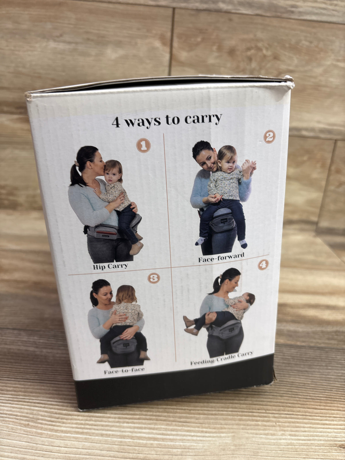 Fleerose Hip Seat Baby Carrier Grey 8-44lbs