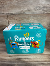 NEW Pampers Baby Dry Diapers 120ct Size 1