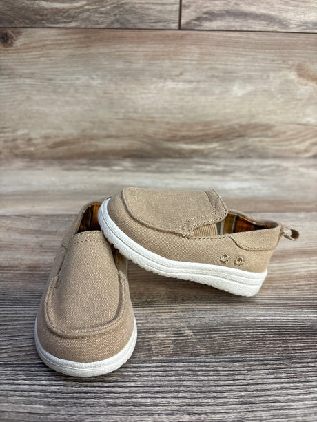 Wonder Nation Slip On Boat Sneakers Brown sz 4c - Me n Mommy To Be