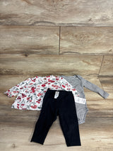 NEW Just One You 3pc Floral Dress White sz 6m