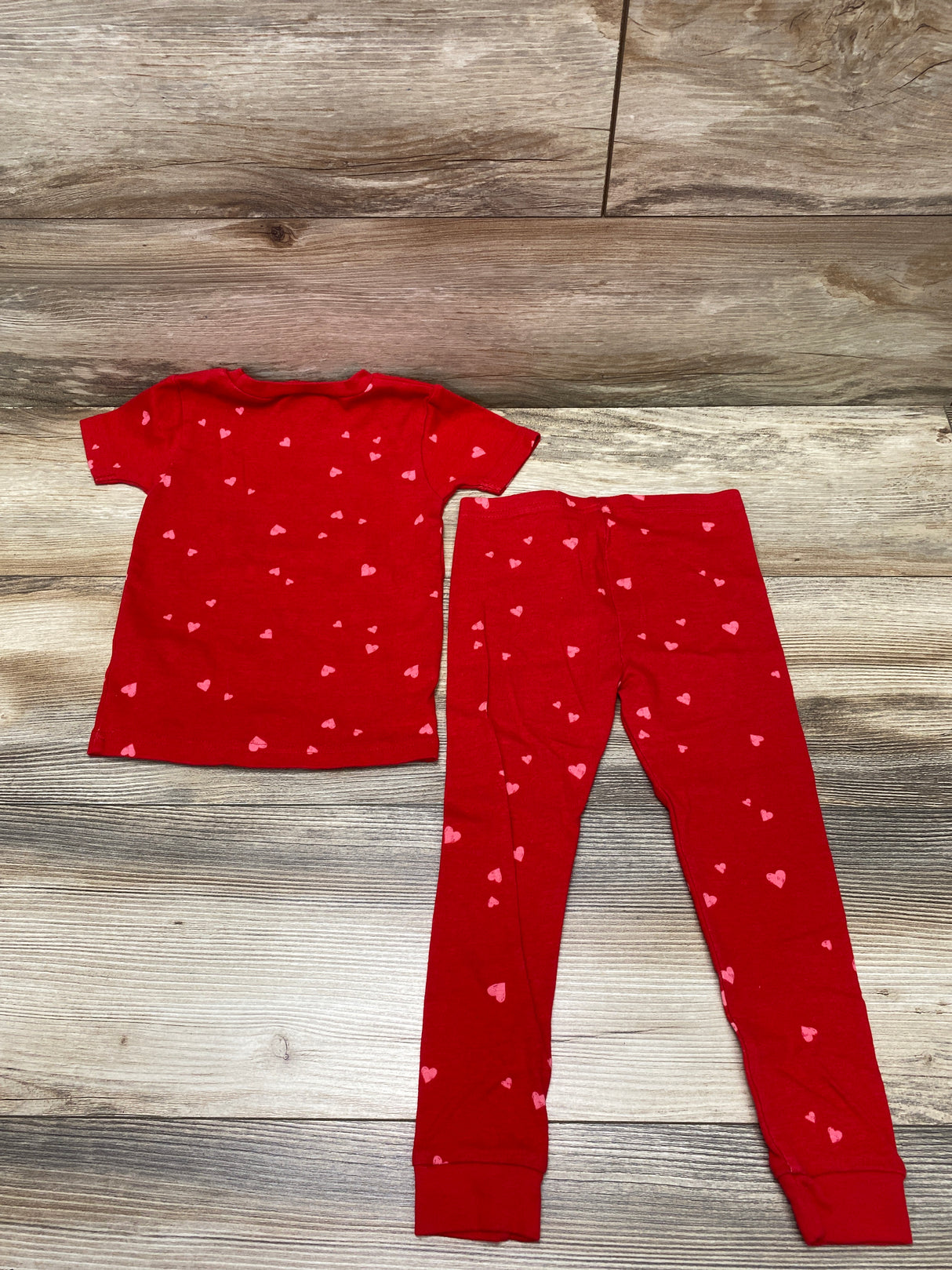 Just One You 2pc Heart Print Pajama Set Red sz 3T