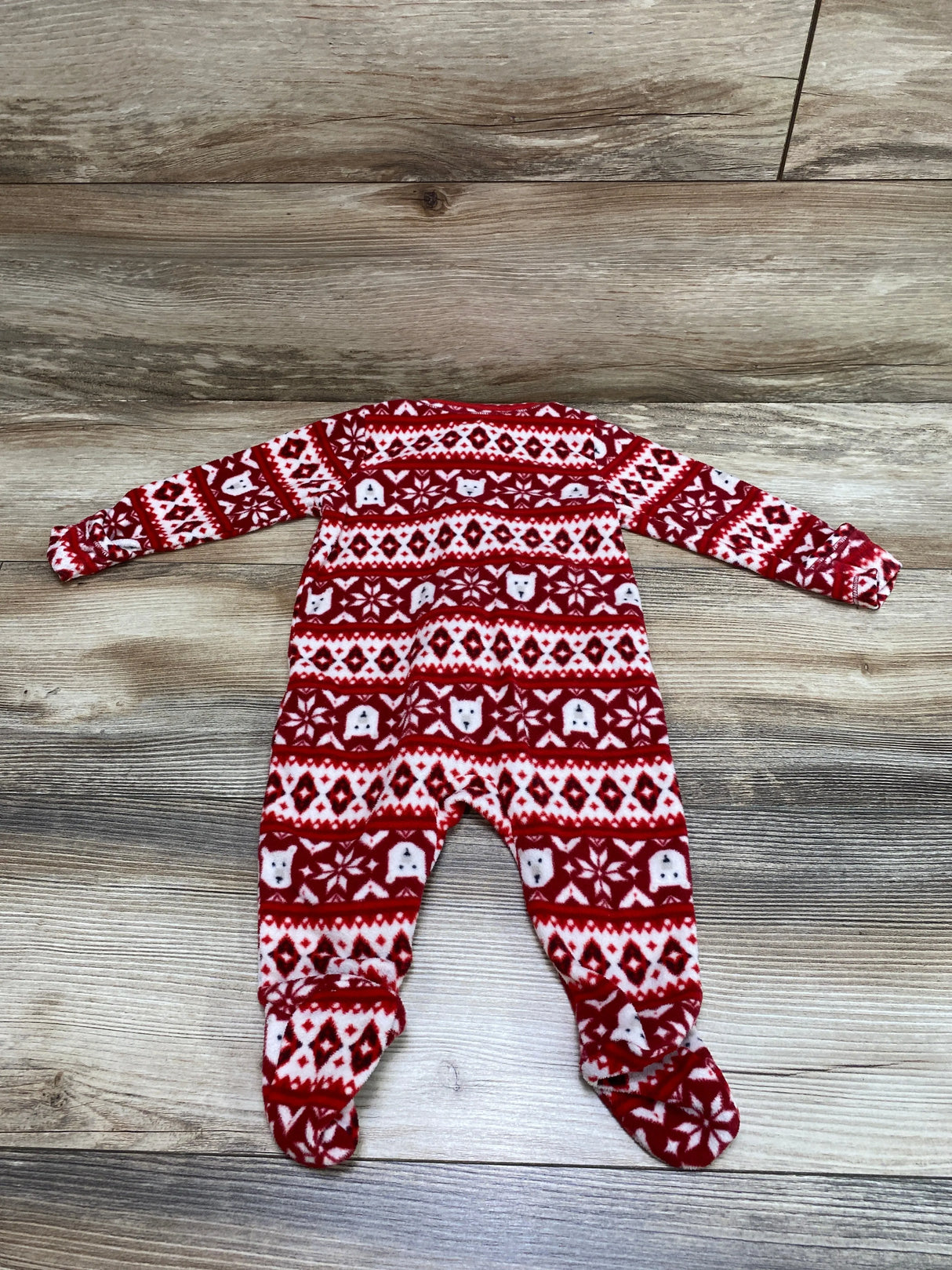 Old Navy Fair Isle Blanket Sleeper Red sz 3-6m