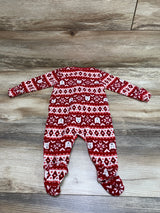 Old Navy Fair Isle Blanket Sleeper Red sz 3-6m