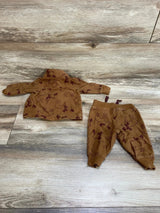 Just One You 2pc Moose Pullover & Pants Brown sz 3m