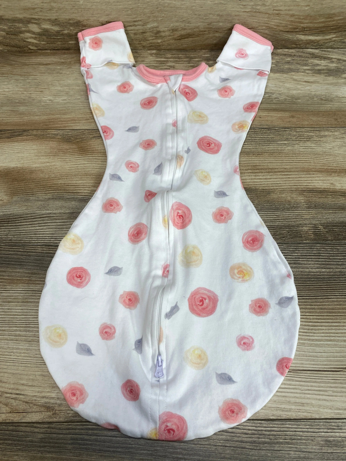 Amazing Baby Floral Transitional Swaddle Sack White sz 0-3m