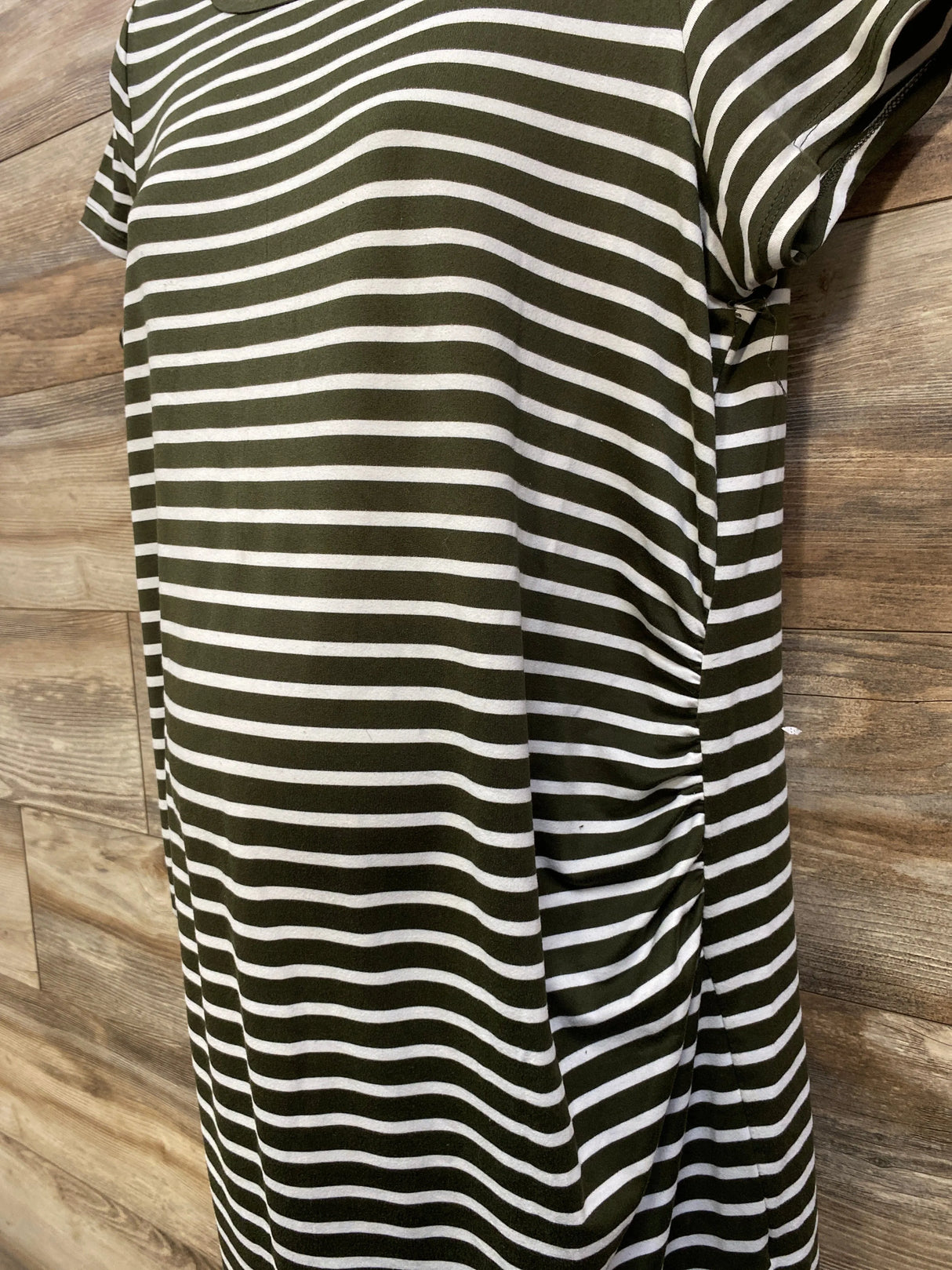 Heart & Hips Striped Short Sleeve Bodycon Green XL