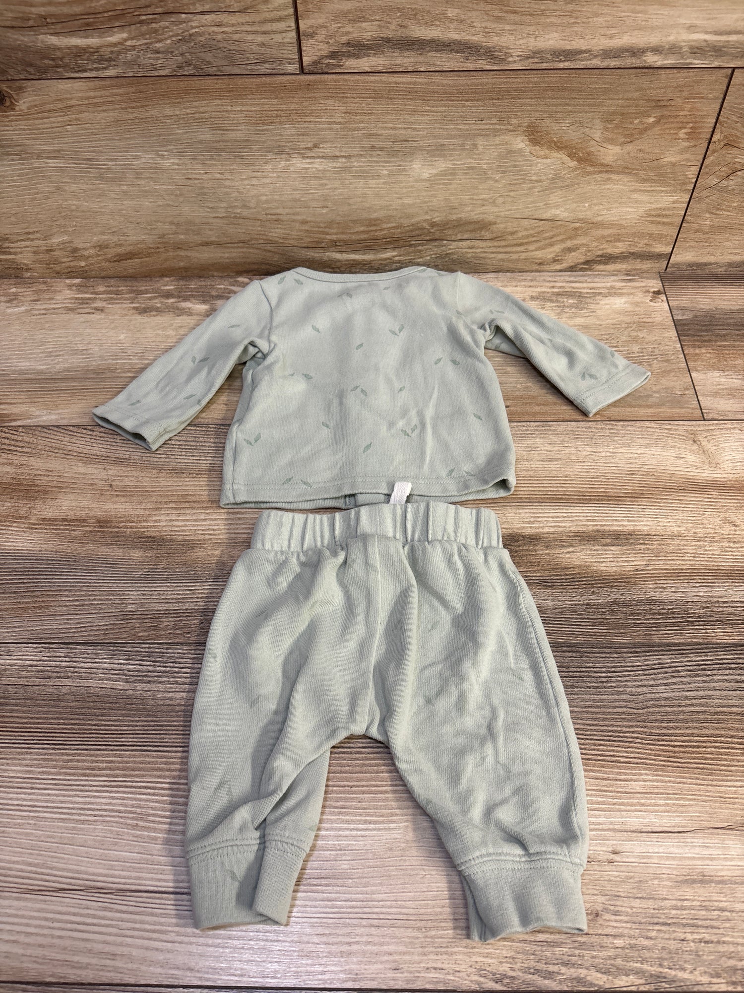 Child Of Mine 2pc Button Shirt & Pants Set Green sz 0-3m