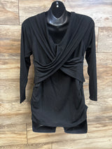 NEW Isabel Maternity Cross Front Top Black sz XXL