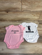 Messi Collection #10 2pk Bodysuits Pink sz 12m