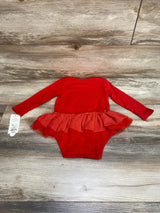 NEW Cat & Jack Peace & Love Tutu Bodysuit Red sz 18m