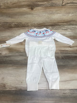 NEW Cat & Jack 2pc Snowman Fair Isle Sweater Set White sz 3-6m - Me n Mommy To Be