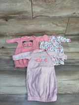 Gerber 3Pk Baby Girls Bear Gowns Pink sz Preemie