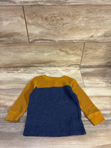 Cat & Jack Long Sleeve Waffle Knit Shirt Orange sz 18m