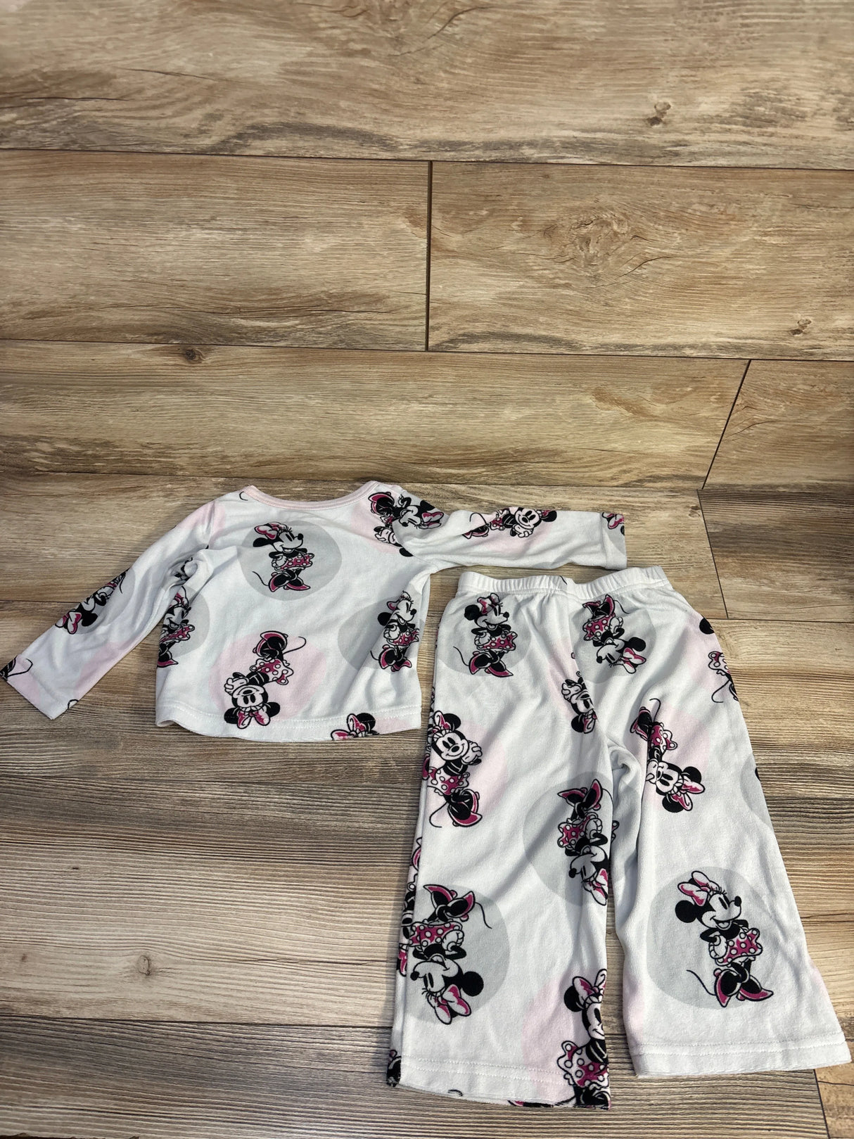 Disney Junior 2pc Minnie Do What Make's You Happy Pajama Set Grey sz 2T