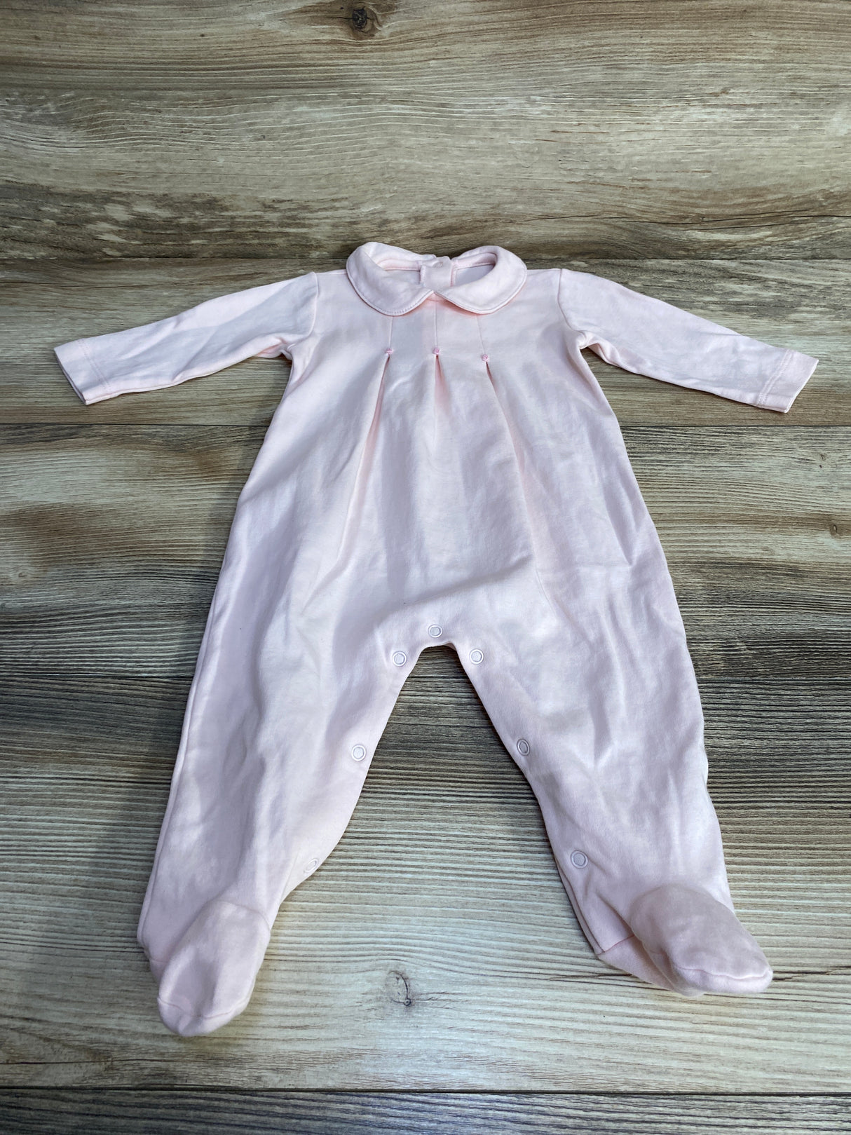 Lyda Baby Peter Pan Collar Footie Pink sz 3-6m